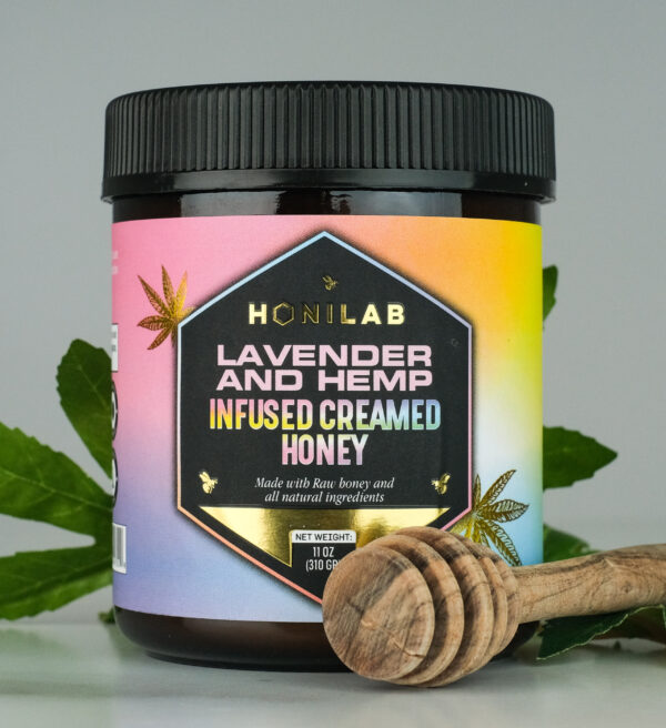 Lavener hemp Hemp Infused creamed honey and lavender hemp, Set of 2
